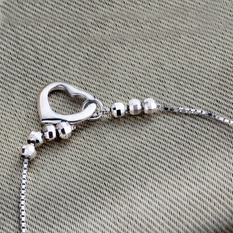 Браслет Elitven с сердечком и шаром на щиколотке из стерлингового серебра 925 пробы