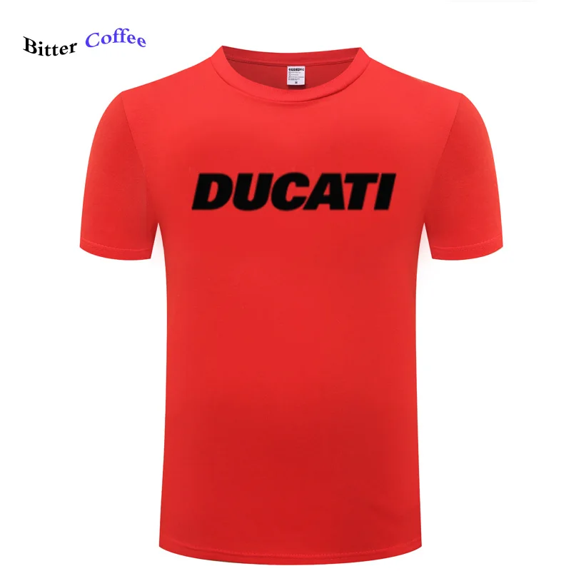 Летняя крутая Мужская мотоциклетная футболка Ducati Горячая футболка Базовая футболка мужская женская Фитнес Чистый хлопок короткий рукав футболки размера плюс - Цвет: 8