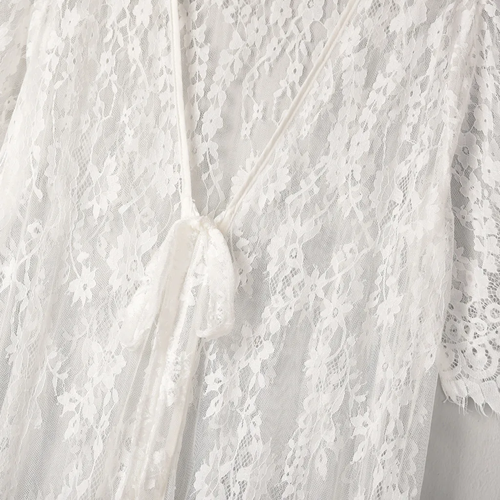 Perimedes Women Fashion Cover Blouse female girls Tops Lace Suit Bikini Swimwear Beach Swimsuit coves-up Smock#y40
