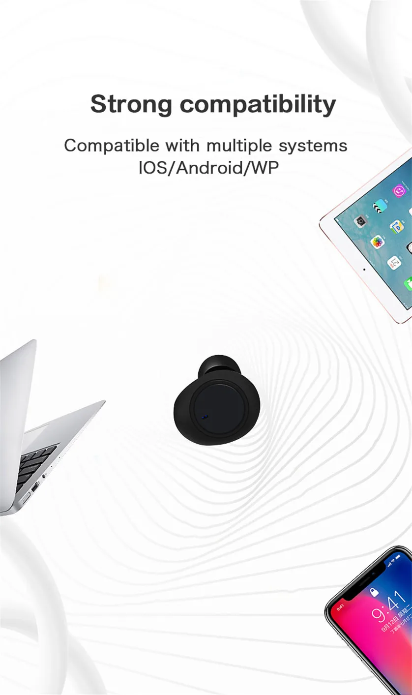 TWS 5,0 Bluetooth наушники 3D стерео беспроводные наушники с двойным микрофоном BT 5,0 In-наушники с системой Handsfree спортивные бутоны