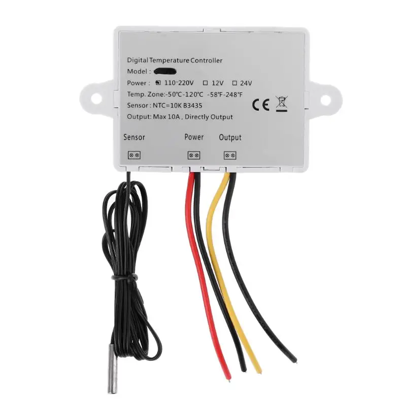12 V/110 V-220 V Цифровой термостат по Фаренгейту и Цельсию 10A Выходной регулятор температуры