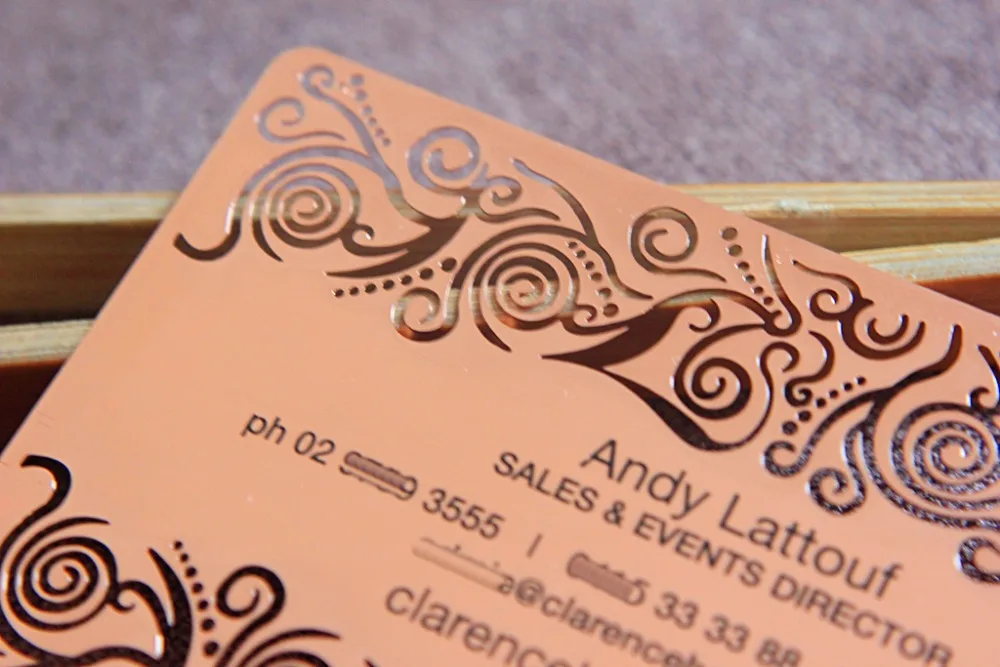 Rose gold Metal Cards VIP stainless steel matte metal business card15 | Канцтовары для офиса и дома