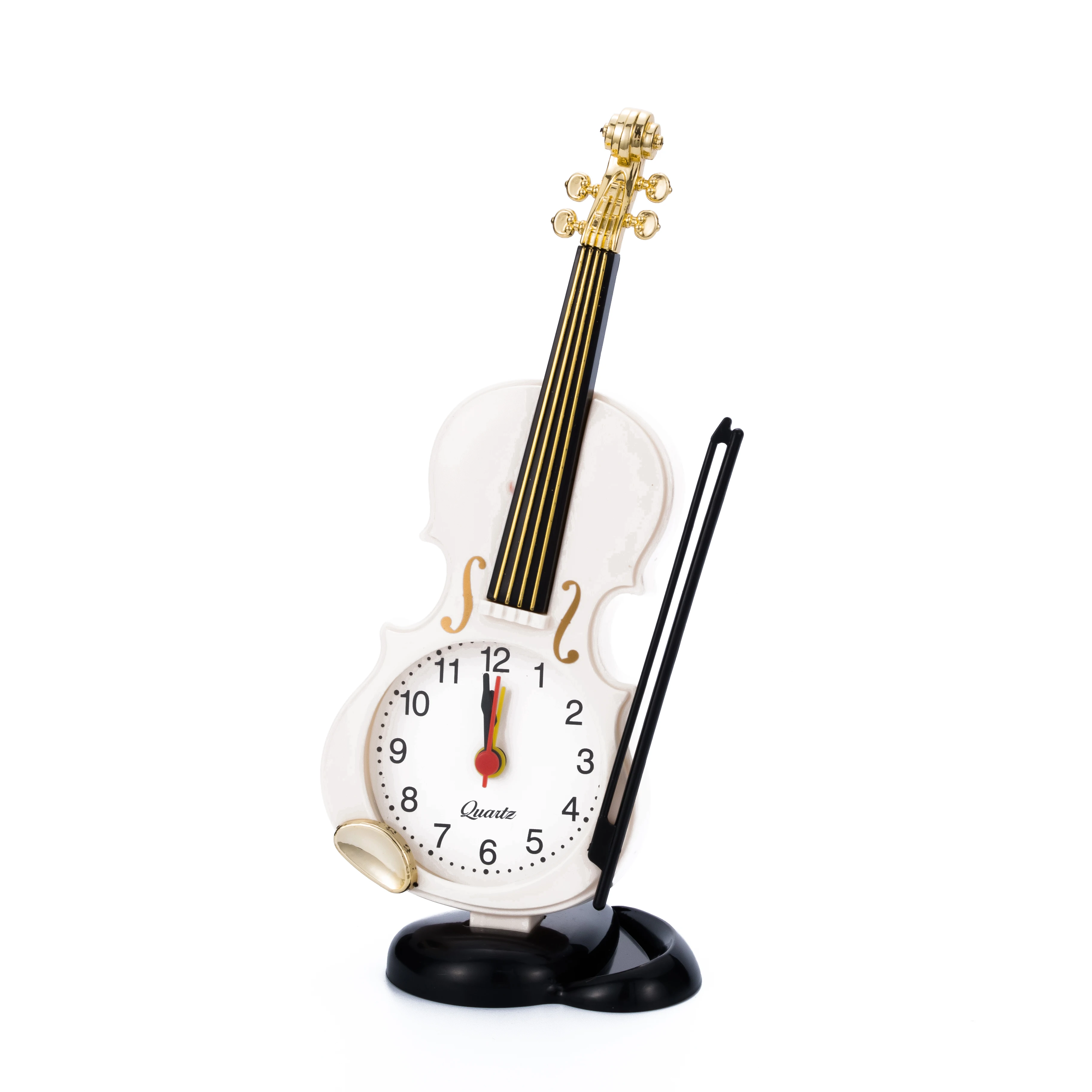 1pc Alarm Clock Violin shape Vintage Unique Desk Office Supplies Home Decor Handmade Crafts Children Gift practical | Дом и сад