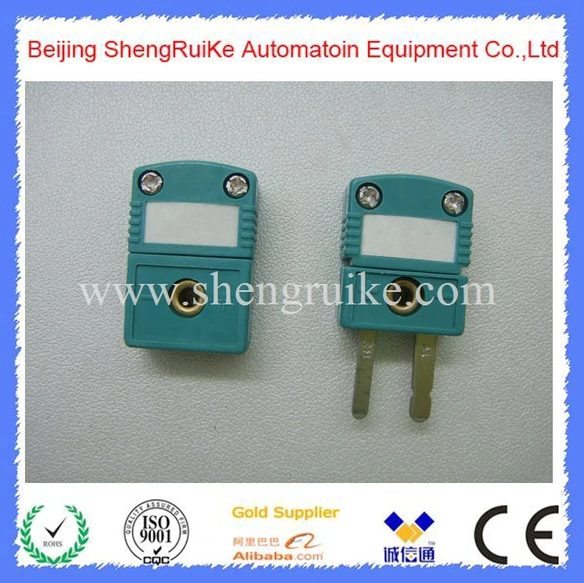 Мини-разъем термопары типа K OMEGA плоский штекер и гнездо зеленого цвета |