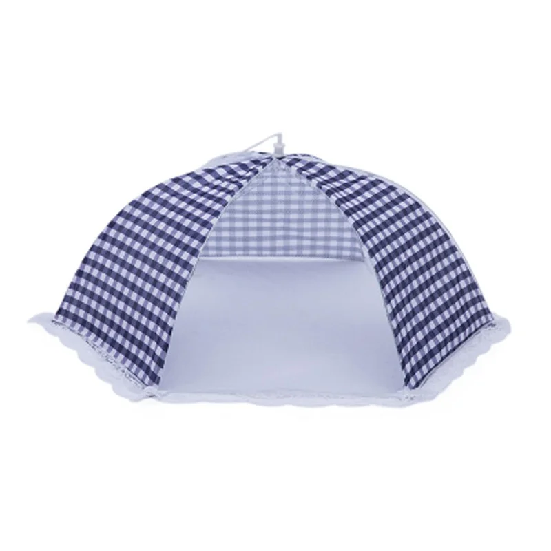 60x28cm blue Hifuar кухня сложенный сетчатый пищевой чехол зонтик гигиеническая сетка Стиль Анти Муха Москитная еда блюдо крышка барбекю Пикник кухонные принадлежности - Цвет: 60x28cm blue