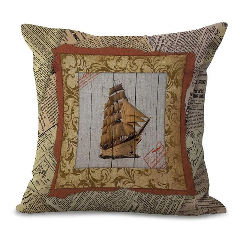 Наволочка из хлопка и льна в стиле ретро|cushion cover|decorative pillow coverspillows decorative covers |