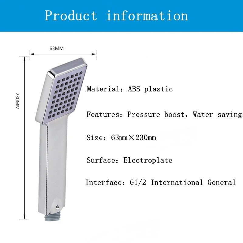 Zhangji Air Kinetic Energy Abs Showerhead system напорная насадка для душа квадратная ручной для экономии воды набор душевых головок