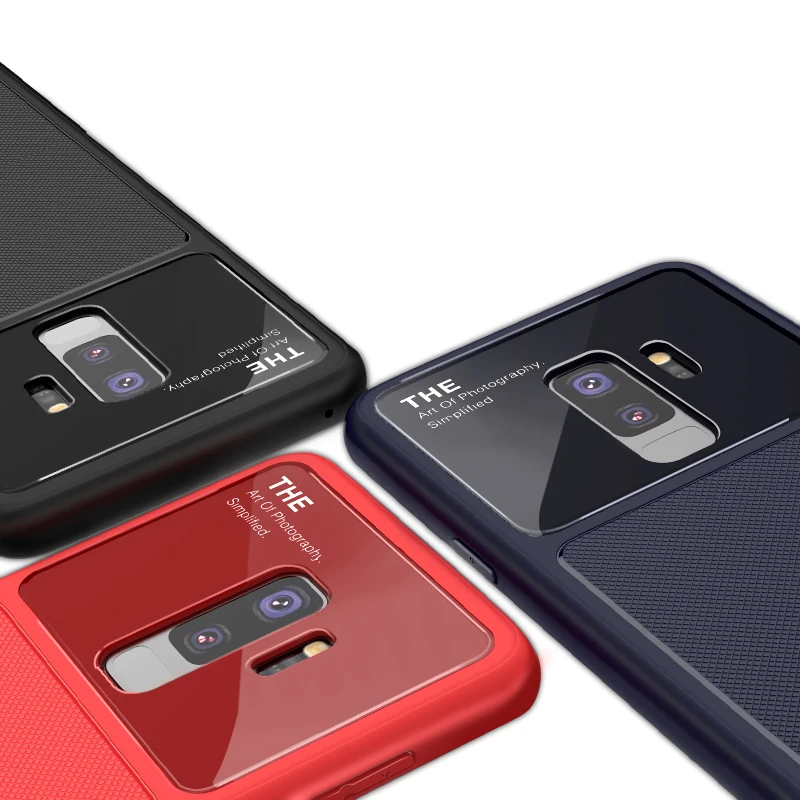 Lenuo ТПУ + Стекло чехол для samsung Galaxy S9 плюс мягкого силикона закаленное