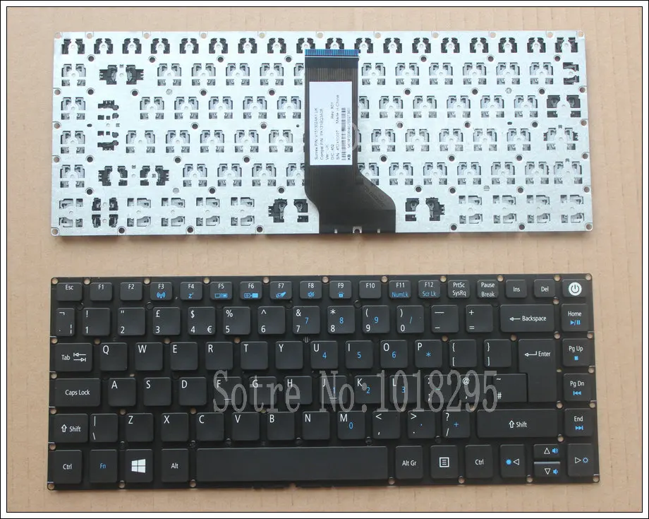 Великобритания Клавиатура для ноутбука Acer Aspire E5 422 432 473 473G 473T 473TG 422G QWERTY