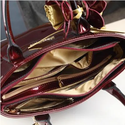 Новый 2017 Европа женская мода Роскошные сумки лакированной кожи известных