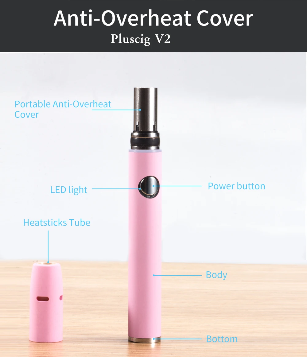 Pluscig V2 900 мАч нагревательная ручка без сжигания испаритель Корея Япония|dry herb
