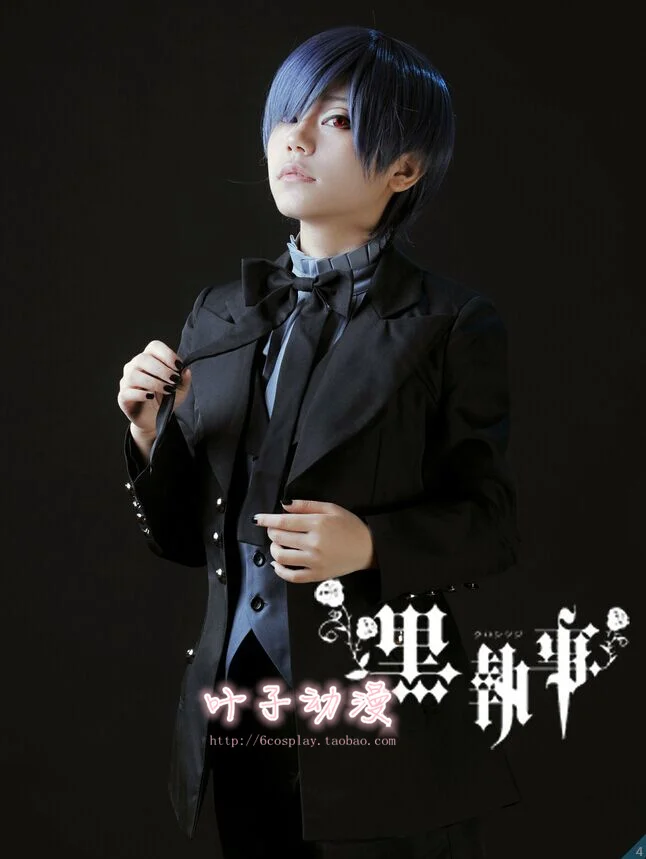 Новинка Черный Батлер Kuroshitsuji Небесный Phantomhive Косплей Костюм злых черных искусств