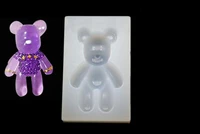 silicone mold lovely bear resin silicone mould handmade diy resin jewelry making epoxy resin molds for pendant necklace craft