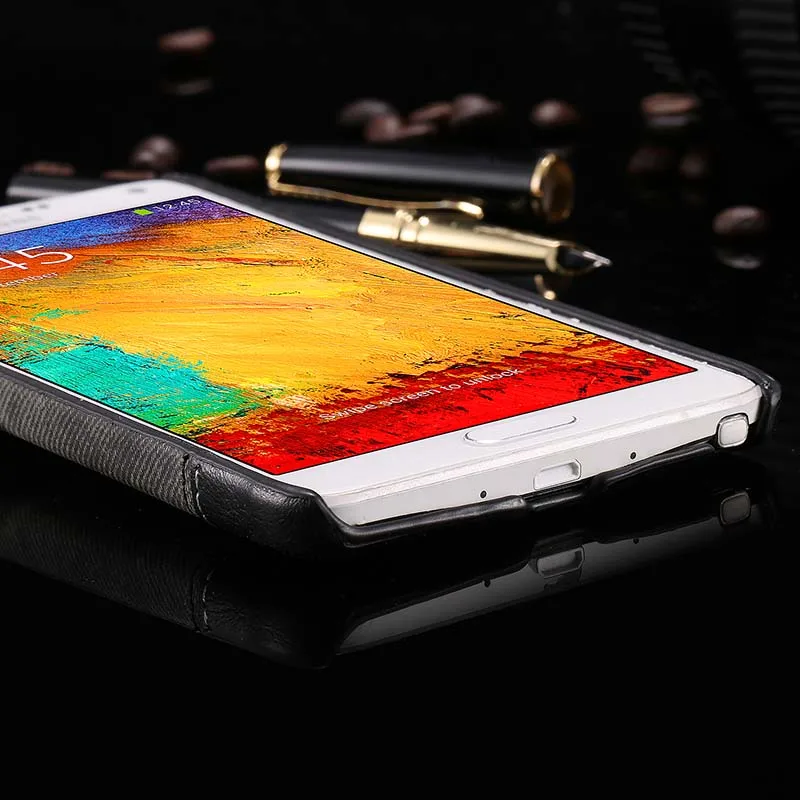 Бизнес Чехол для Samsung Galaxy Note 4 N9100 случае телефон Назад Корпус IV Note4 крышка с Ковбой
