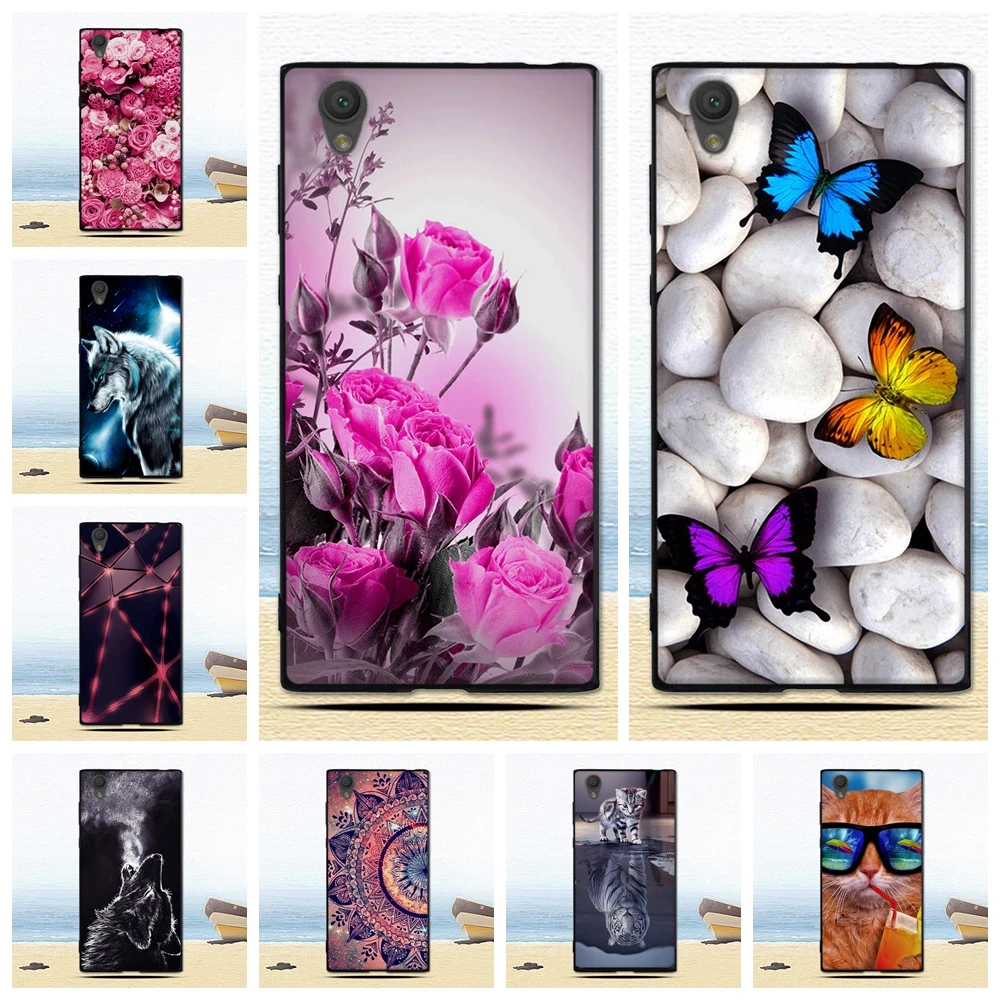 Чехол из ТПУ для Sony Xperia L1 G3311 G3312 черный чехол с рисунком чехлы телефонов