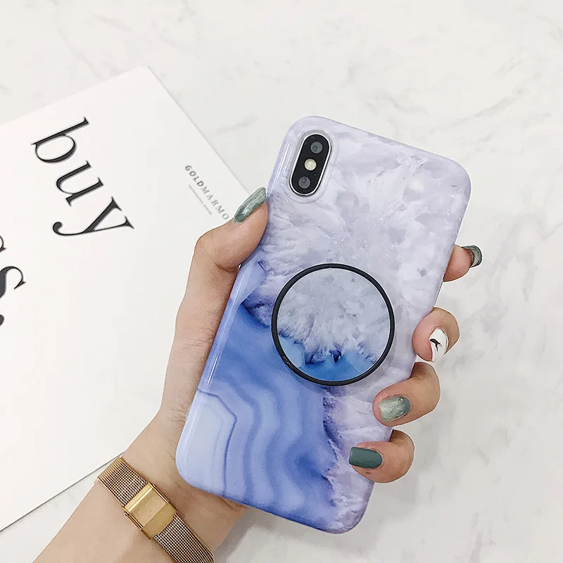 Камуфляжный мраморный чехол для iPhone Xr Max мобильного телефона iPhone6s 7 8 Plus складной