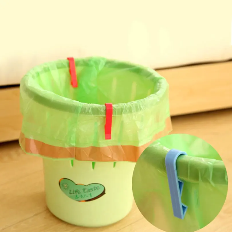 Зажим для пакетов мусора 6 шт. нескользящий мусорный контейнер зажим хранения