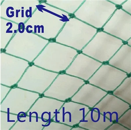 grid 2.0cm length10m Садовый забор сетка растение лозы альпинистские зеленые сети забор сетка птицеводство цыпленок фазана забор садовая сеть - Цвет: grid 2.0cm length10m