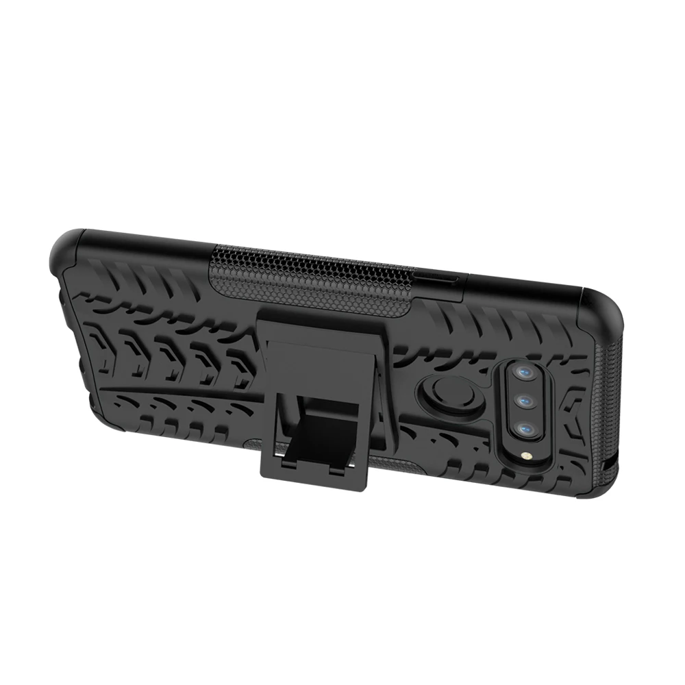 Shockproof Armor Phone Case Shell for LG V40 X Power 3 Anti Dust Bumper Cover Rugged Texture With Stand |