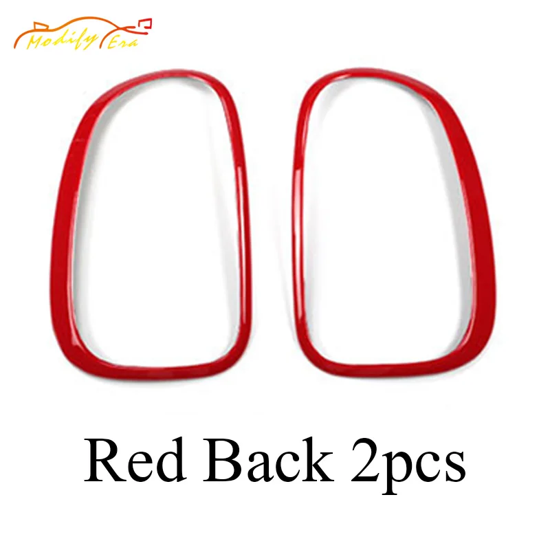 Red back 2pcs Декоративные наклейки для фар задний фонарь для Mini Cooper One JCW F55 F56, набор для стайлинга автомобилей, автомобильные аксессуары - Название цвета: Red back 2pcs