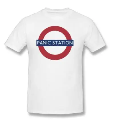 Мужская футболка с буквенным принтом Muse Летняя Пляжная надписью Panic Station