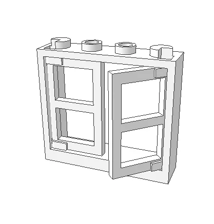 Элементы кирпича 60594 Window 1x4x3 Классическая деталь строительный блок игрушечный