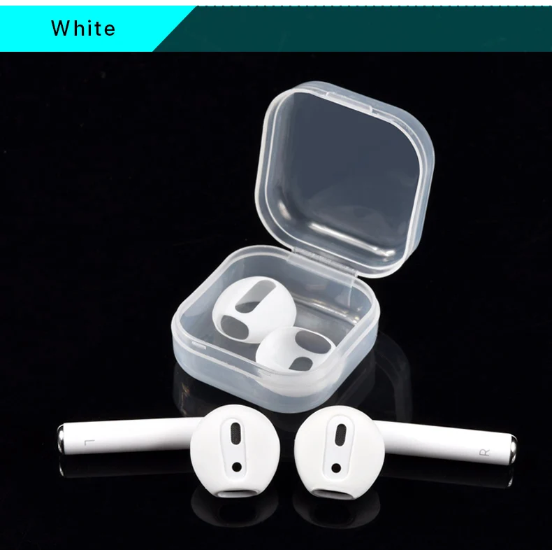Белый Ультра-тонкие и мягкие силиконовые AirPods и EarPods чехлы и аксессуары Чехлы для Apple наушники - Цвет: Белый