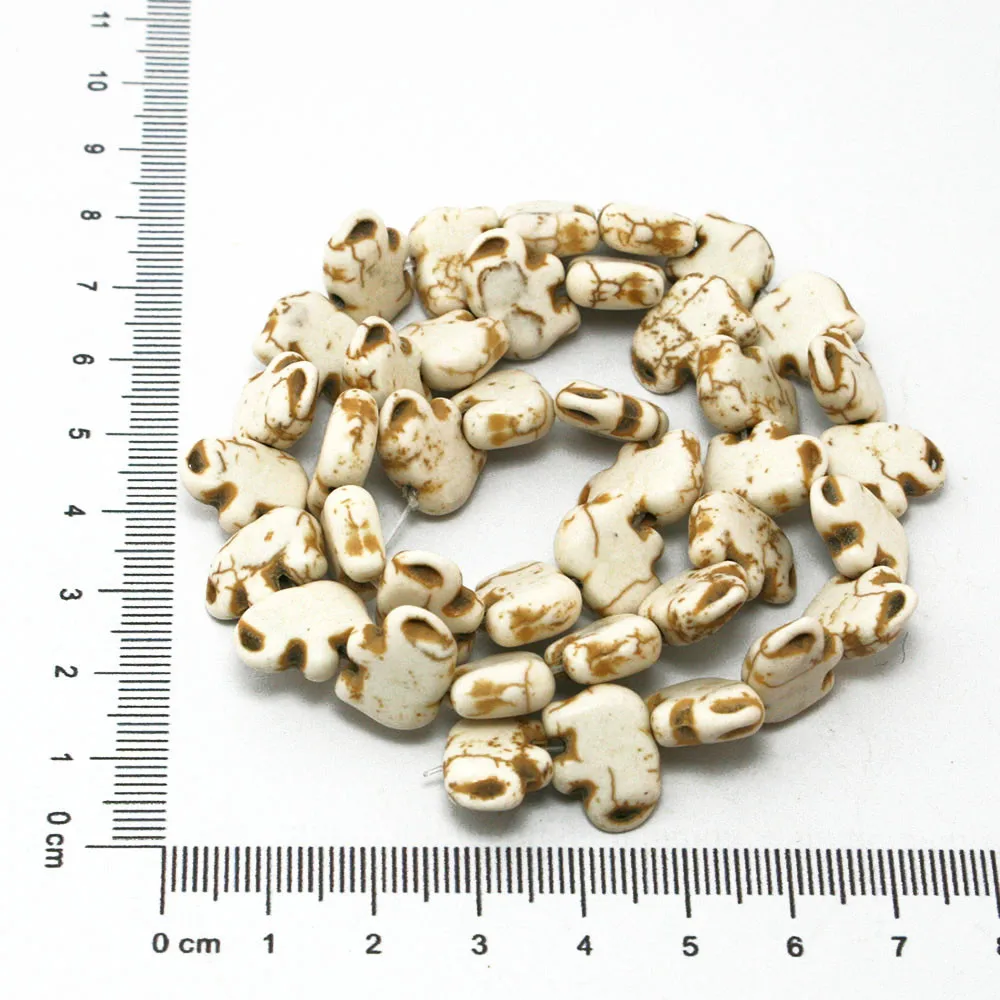 10*14 мм Слоновые бусины Howlite окрашенные в синтетический цвет 15 дюймов для