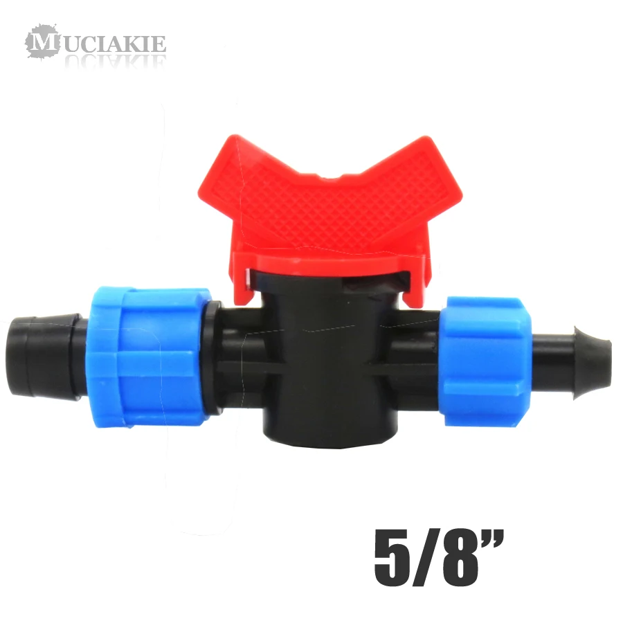 MUCIAKIE 1 шт. 5/8 ''двойной запорный клапан соединитель для капельной ленты