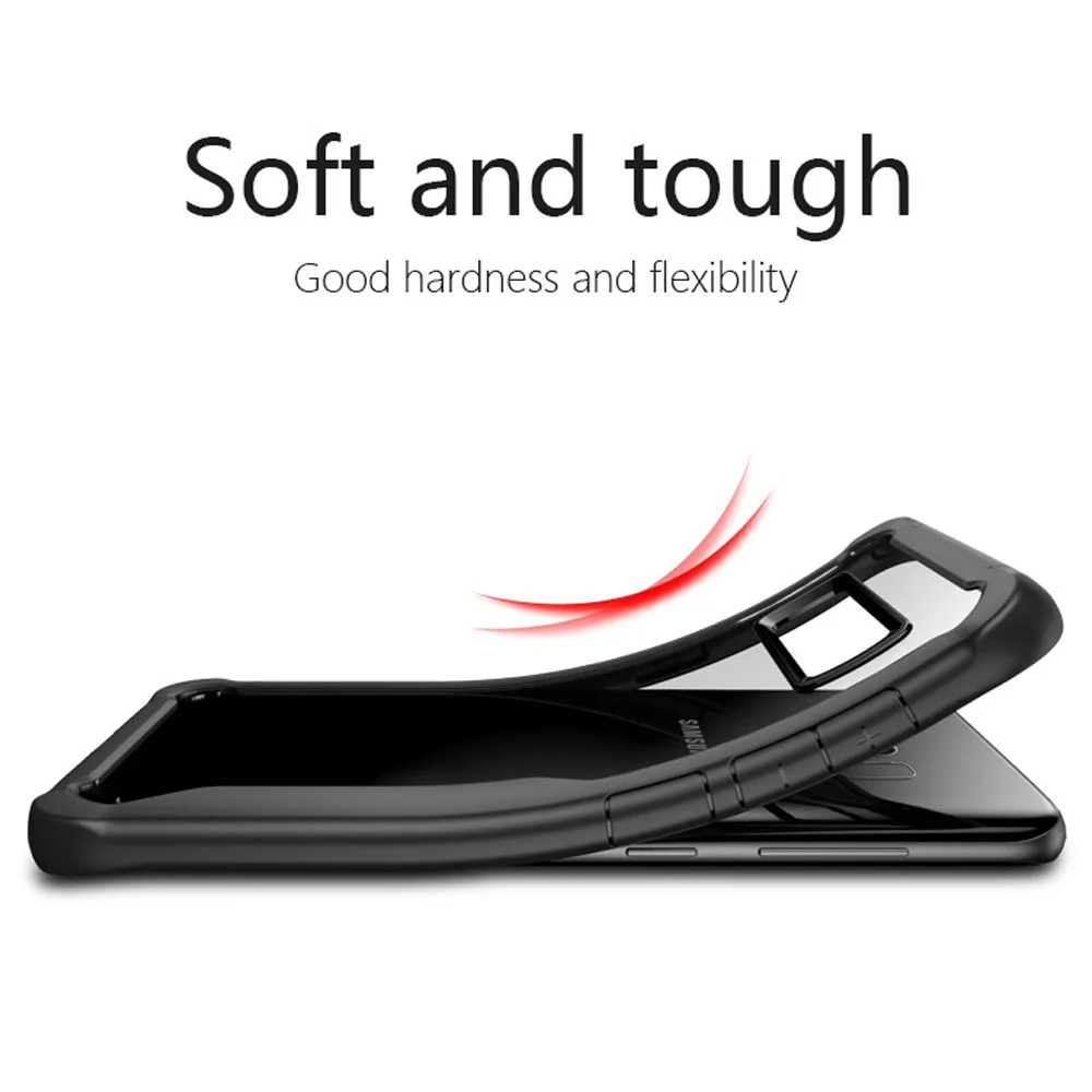 Для Samsung Galaxy S8/S8 Plus мягкая задняя крышка из ТПУ и акрила противоударный Прозрачный