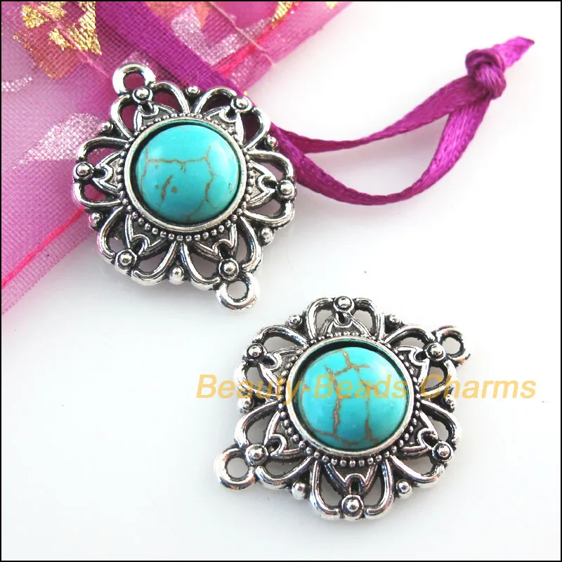 8 стиль Новинка В стиле ретро Подвески тибетский серебристый цвет каменный