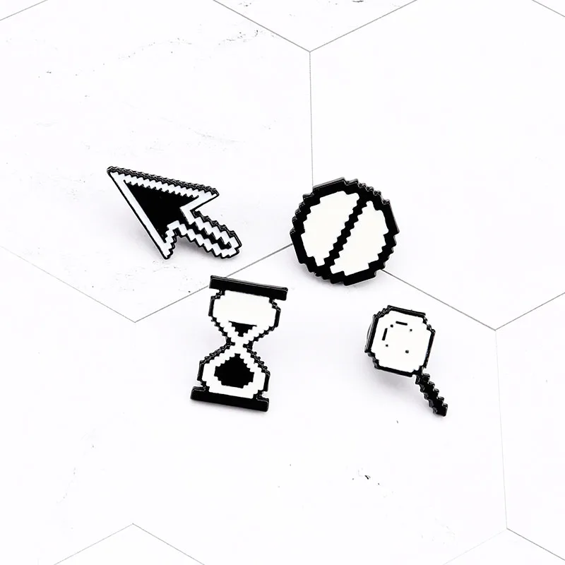 Компьютер курсор значки булавки стрелка указка рука недоступна занят Pixelated