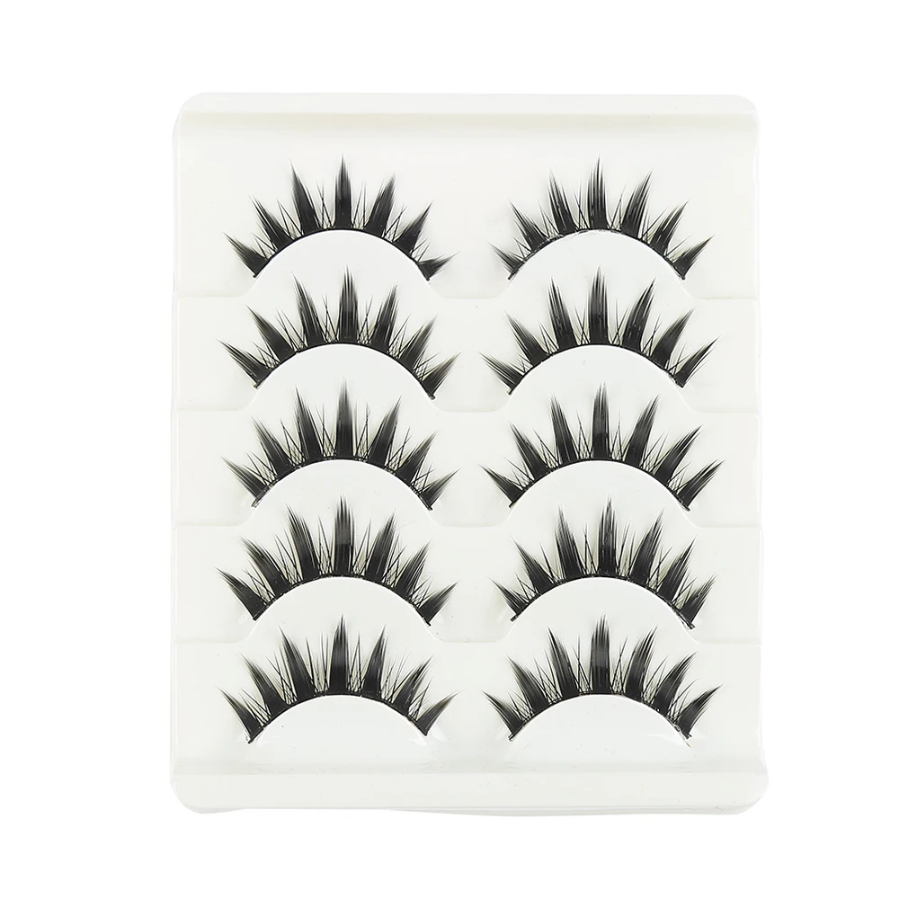 5 пар длинные черные натуральные накладные ресницы для макияжа|eyelashes thick|false