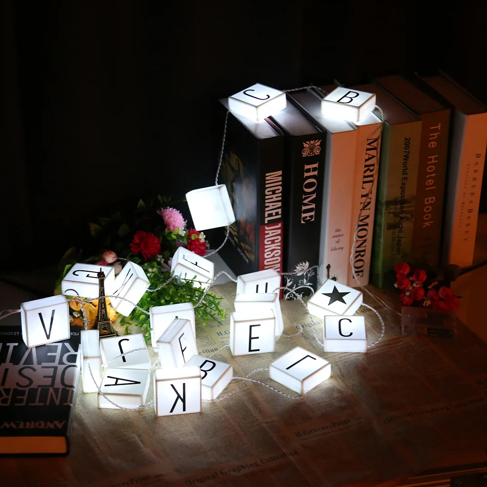 LightMe DIY светодиодный подвесной светильник с надписью 2 цвета ночник 26 букв для