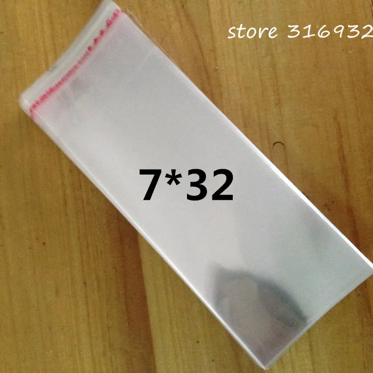 

Thicken Clear Resealable Cellophane/BOPP/Poly Bags 7*32cm Transparent Opp Bag Packing Plastic Bags Self Adhesive Seal 7*32 cm