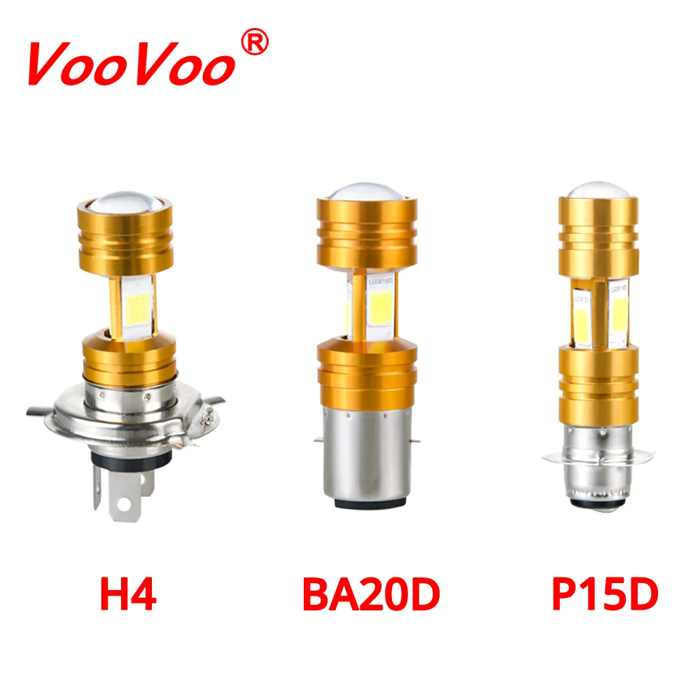 Светодиодный фонарь VooVoo для мотоцикла и скутера H4 6500K 12 В светодиодный с линзой