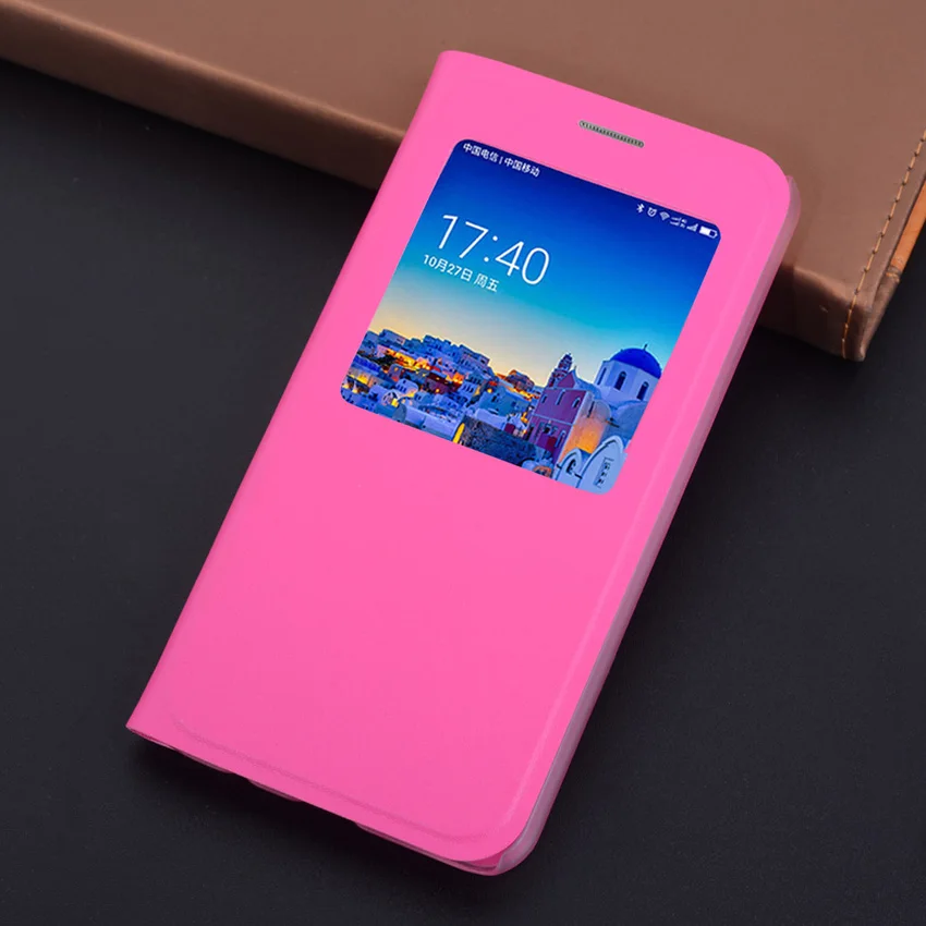 Чехол-раскладушка кожаный чехол для LG K8 Lte Phoenix 2 K 8 LGK8 M200N K350N X240 LV3 M210 MS210 Aristo для задней панели телефона чехол 360 - Цвет: Rose Red