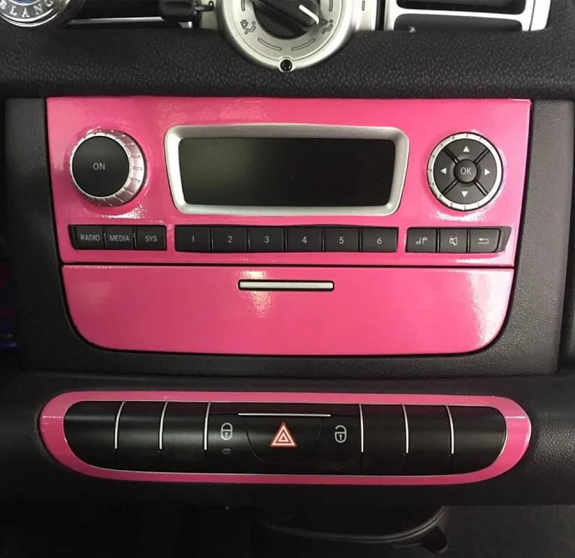 3 шт. автомобильная центральная консоль панель наклейка для Smart fortwo 2009 2011 2012 2013 2014