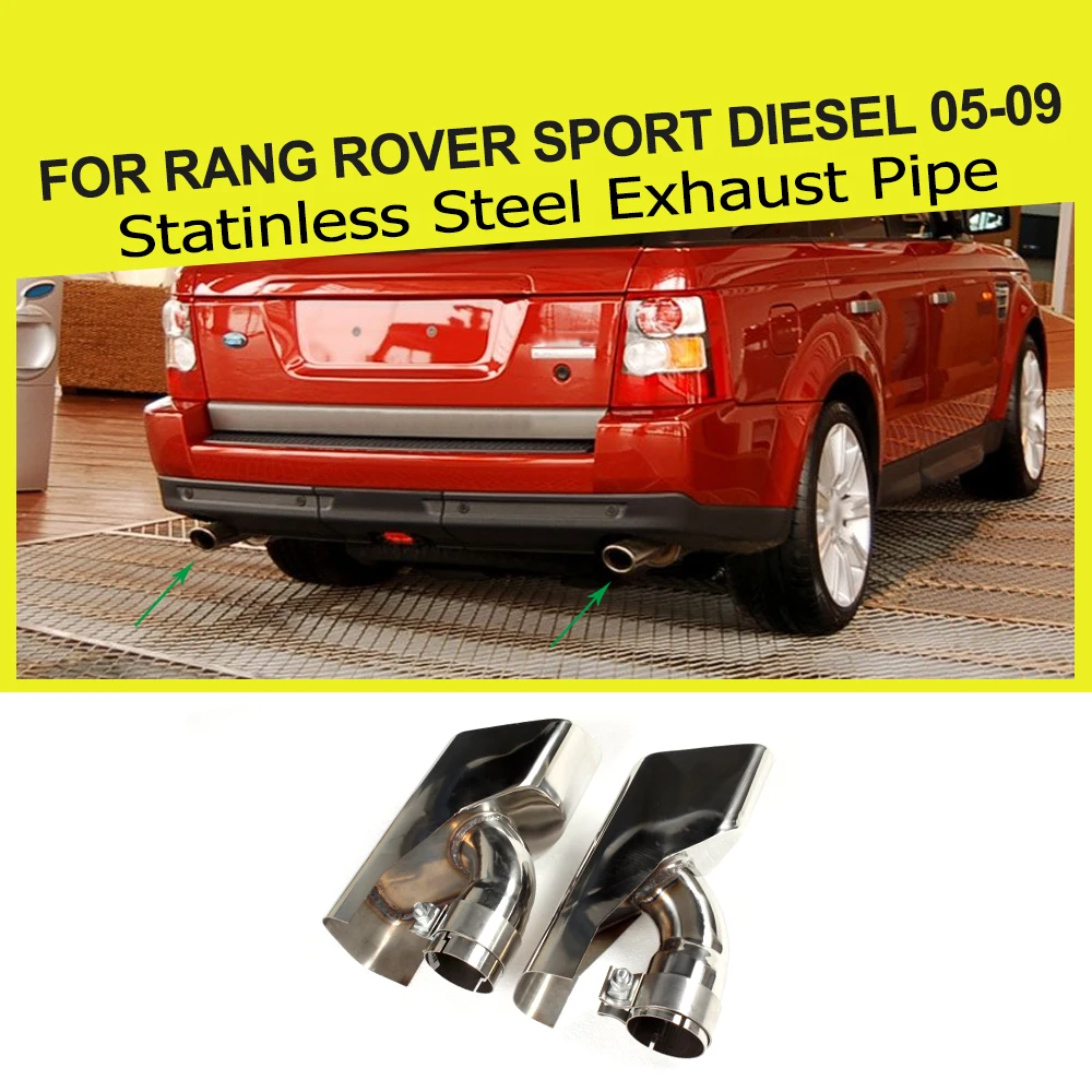 Statinless стальные наконечники выхлопной трубы подходящие для Rang Rover Sport дизельный 05