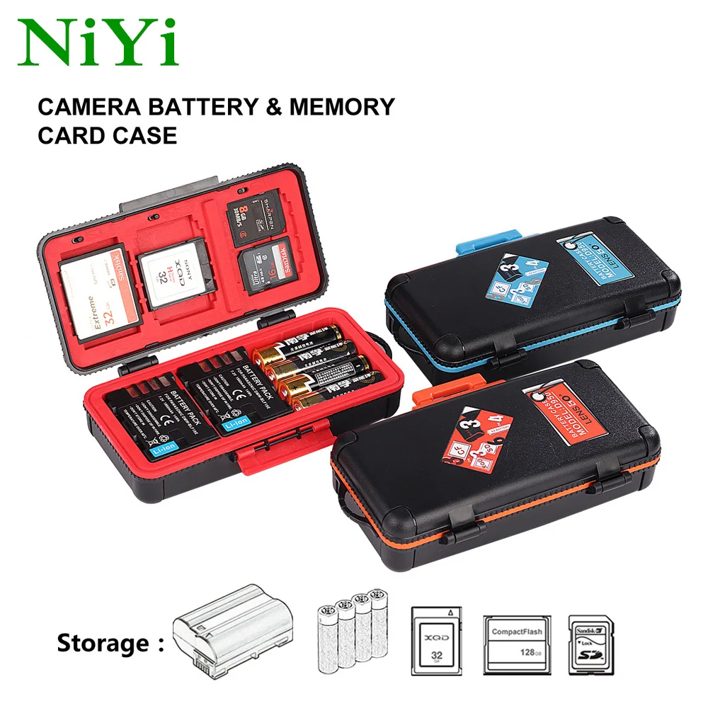Чехол для аккумулятора камеры для Canon LP-E6/LP-E6N/LP-E17/sony NP-FW50/Nikon EN-EL15, SD CF XQD карта водонепроницаемый держатель для хранения