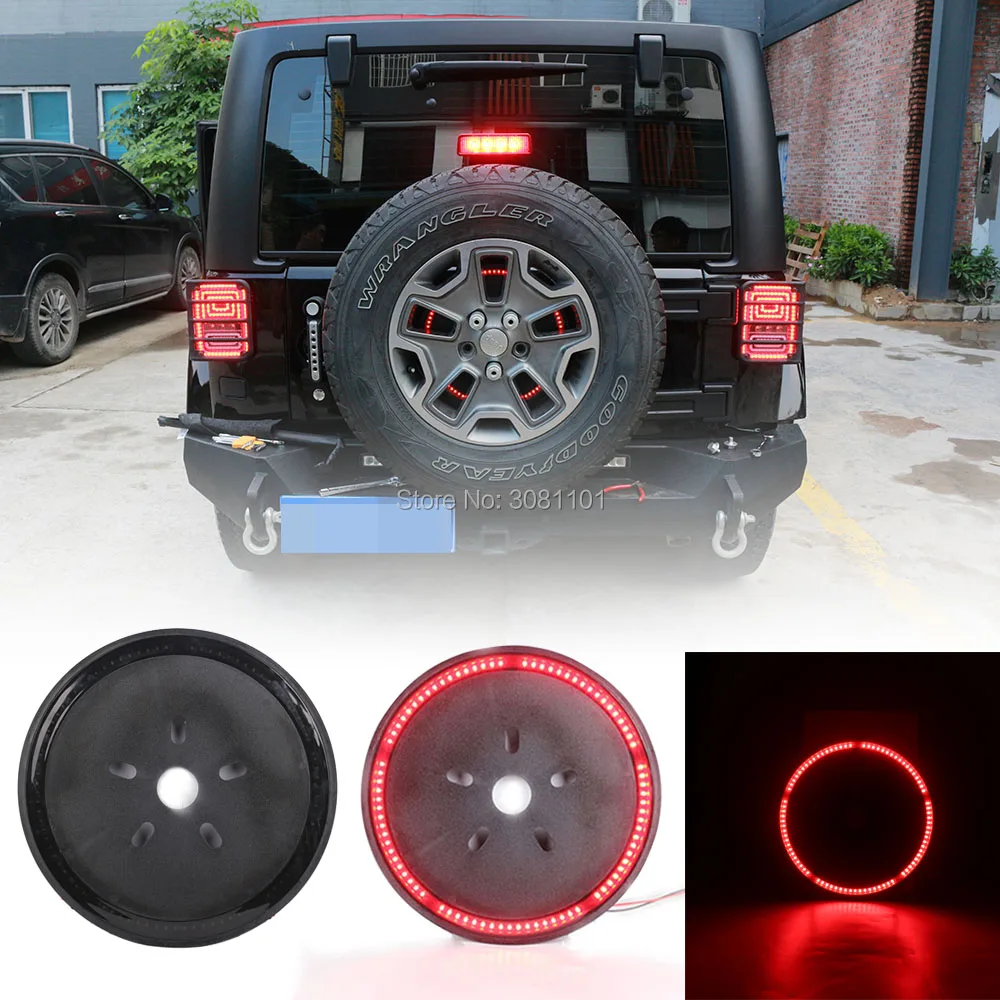 1 шт. светодиодный светильник для запасных шин красный тормозной задний Jeep Wrangler JK