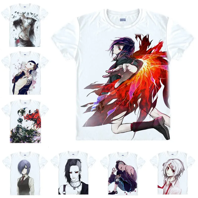 Coolprint японский Футболка с изображением в стиле аниме Tokyo Ghoul футболки мульти стиль