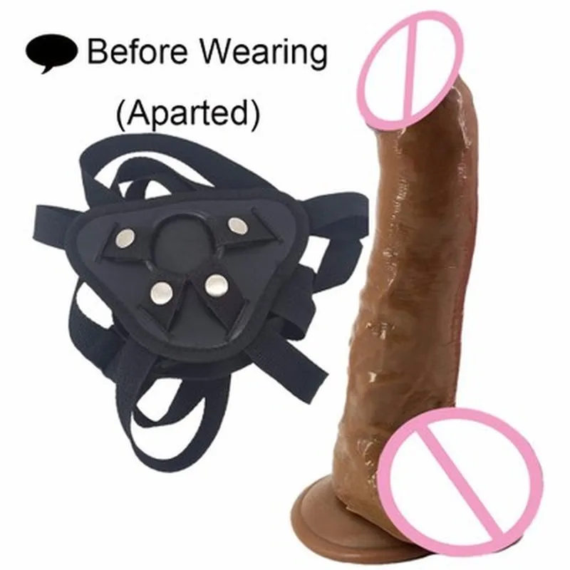 Wearable adult products 24 * 4.5cm simulation super long Super thick penis lesbian sex toy | Красота и здоровье
