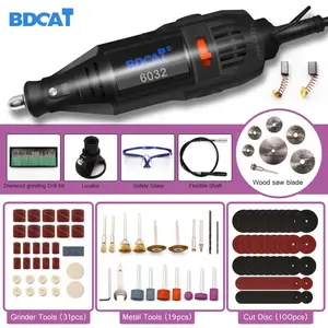 Электрическая мини-ДРЕЛЬ Dremel BDCAT 180 Вт, полировальная шлифовальная машина с переменной скоростью, электроинструменты с 186 шт. аксессуаров для роторного инструмента