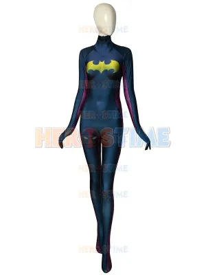 Костюм Batgirl из спандекса с 3D принтом костюм Zentai без маски супергероя для