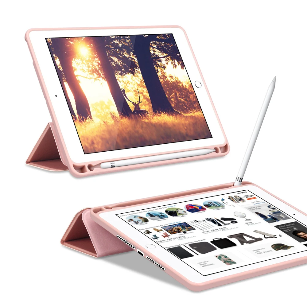 Чехол для iPad Mini 5, чехол для iPad Mini, чехол с карандашом, трехслойная подставка, мягкая задняя часть из ТПУ для iPad Mini5, чехол, чехол, Funda Capa