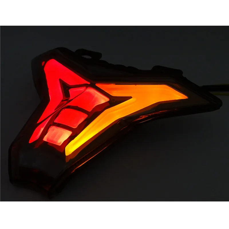 

waase Motorbike For Kawasaki Ninja ZX-10R ZX10R 2016 2017 2018 2019 2020 Rear Tail Light Brake Turn Signals Integrated Led Light