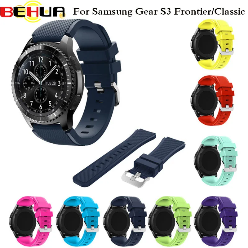 Мягкий силиконовый ремешок для часов BEHUA Gear S3 Classic/Frontier 22 мм сменный Браслет Samsung |