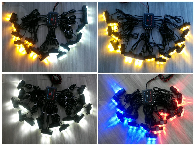 Оригинальный мощный супер яркий Автомобильный Стробоскоп 32 Вт с проводным