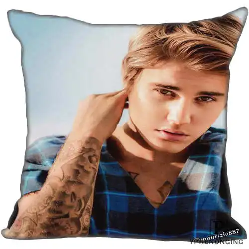 Pillowcase Лучший изготовленные на заказ с изображением Джастина Бибера и надписью(1)@ 1 Подушка Чехол Спальня дома квадратная Наволочка на молнии(с одной стороны)#190404-01-162 - Цвет: Pillowcase